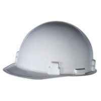 Radnor 64051020 Radnor White SmoothDome Class E Type I Polyethylene Slotted Hard Cap With Ratchet Suspension